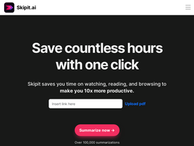 Skipit.ai - Skipit: Time-saving tool for efficient content consumption