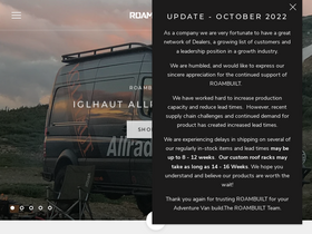 ROAMBUILT homepage screenshot