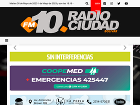 'fm10bolivar.com.ar' screenshot
