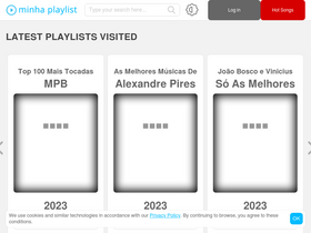 'minhaplaylist.com' screenshot