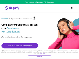 'singerfy.com' screenshot