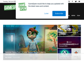 'gamespew.com' screenshot