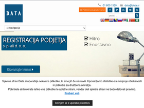 'data.si' screenshot