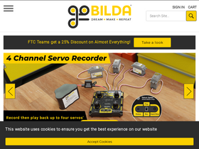 'gobilda.com' screenshot