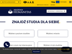 'humanitas.edu.pl' screenshot
