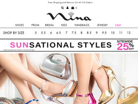 'ninashoes.com' screenshot