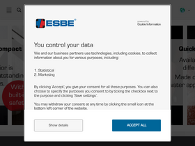 'esbe.eu' screenshot