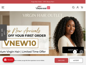 virginhairoutlet.com homepage screenshot