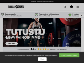 'gorillasports.fi' screenshot
