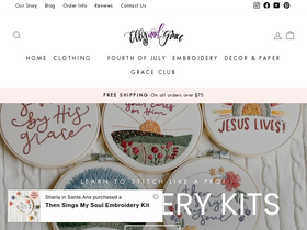 'ellyandgrace.com' screenshot