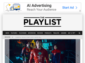 'theplaylist.net' screenshot