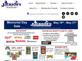 jacksonshardware.com website screenshot