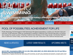 'pacswim.org' screenshot