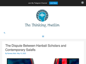 'thethinkingmuslim.com' screenshot
