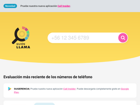 'quien-llama.cl' screenshot