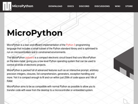 'micropython.org' screenshot