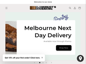manjotsbaking.com.au homepage screenshot