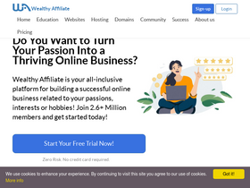 'wealthyaffiliate.com' screenshot