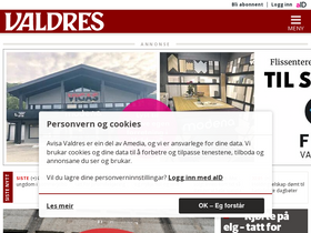 'avisa-valdres.no' screenshot
