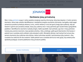 'jonavoszinios.lt' screenshot