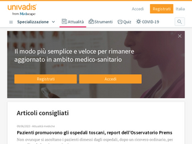 'univadis.it' screenshot