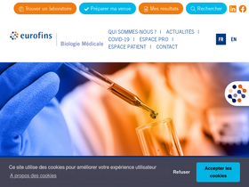 'eurofins-biologie-medicale.com' screenshot