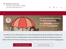 'sozialministerium.at' screenshot