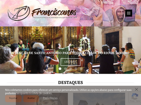 'franciscanos.org.br' screenshot