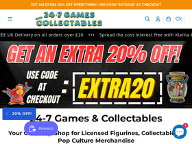 24-7 Games & Collectables homepage screenshot