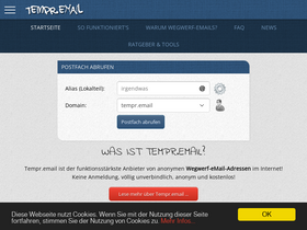 'tempr.email' screenshot