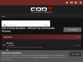 'callofdutyzombies.com' screenshot