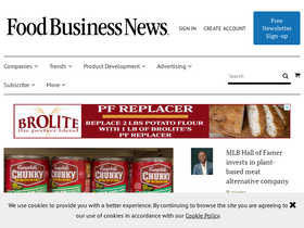 'foodbusinessnews.net' screenshot