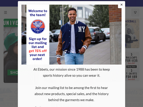 'ebbets.com' screenshot