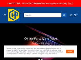central-parts.com homepage screenshot