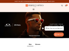 perfectoptics.in homepage screenshot