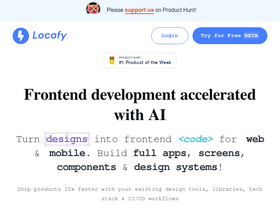 Locofy - Locofy-AI无代码工具将Figma、Adobe XD和Sketch设计转换成前端代码