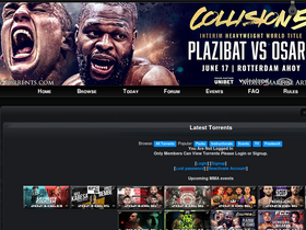 'mma-torrents.com' screenshot