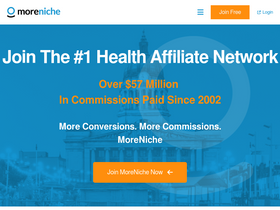 'moreniche.com' screenshot
