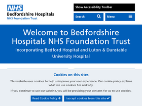 'bedfordshirehospitals.nhs.uk' screenshot