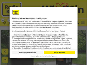 'radiokoeln.de' screenshot