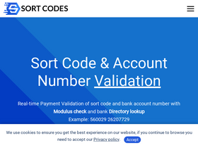 'sortcodes.co.uk' screenshot