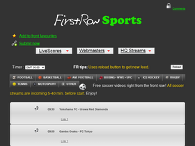 'frontrowsport.net' screenshot