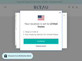 bleaubeauty.com homepage screenshot