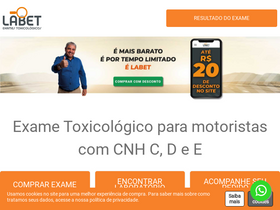 Exame Toxicológico mais barato é na LABET 