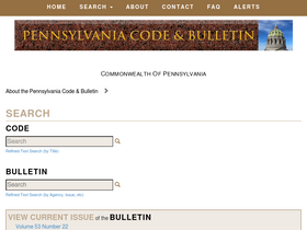 'pacodeandbulletin.gov' screenshot