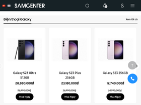 'samcenter.vn' screenshot