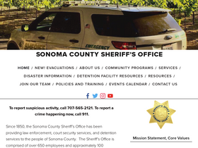 'sonomasheriff.org' screenshot