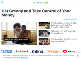 'greedyrates.ca' screenshot