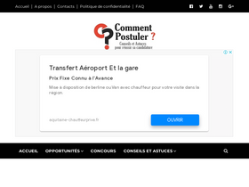 'commentpostuler.com' screenshot