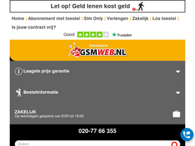 'aanbieing.gsmweb.nl' screenshot